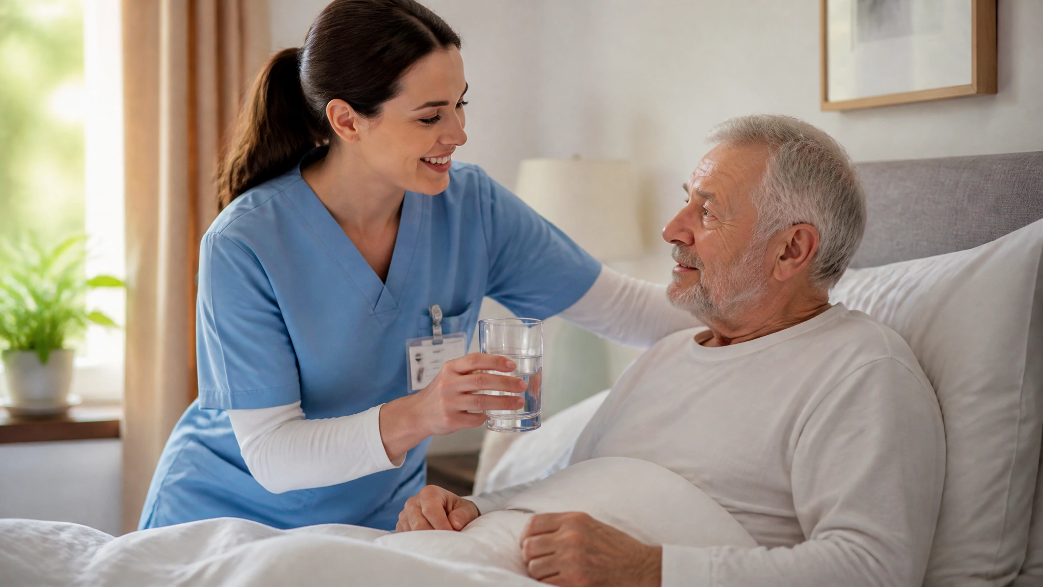 Nurse Supporting Older Patient at Home