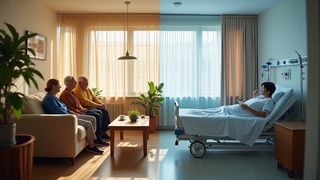 hospital vs residential treatment